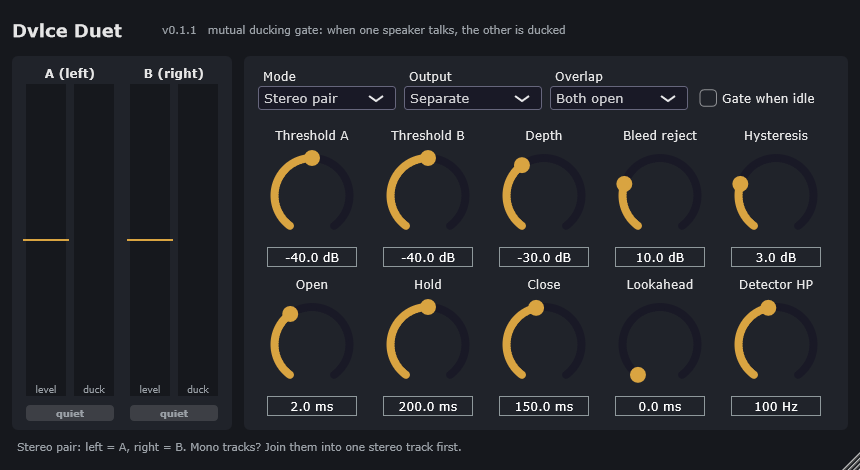 Dvlce Duet editor